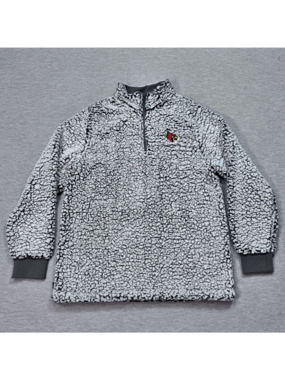 North & Acrux 1/4 Zip Jacket Womens Gray Cardinal Sherpa Pullover Long Sleeve XL - Picture 3 of 12